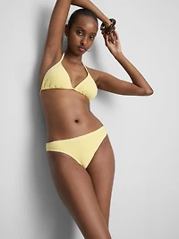 High Leg Crinkle Bikini Bottoms