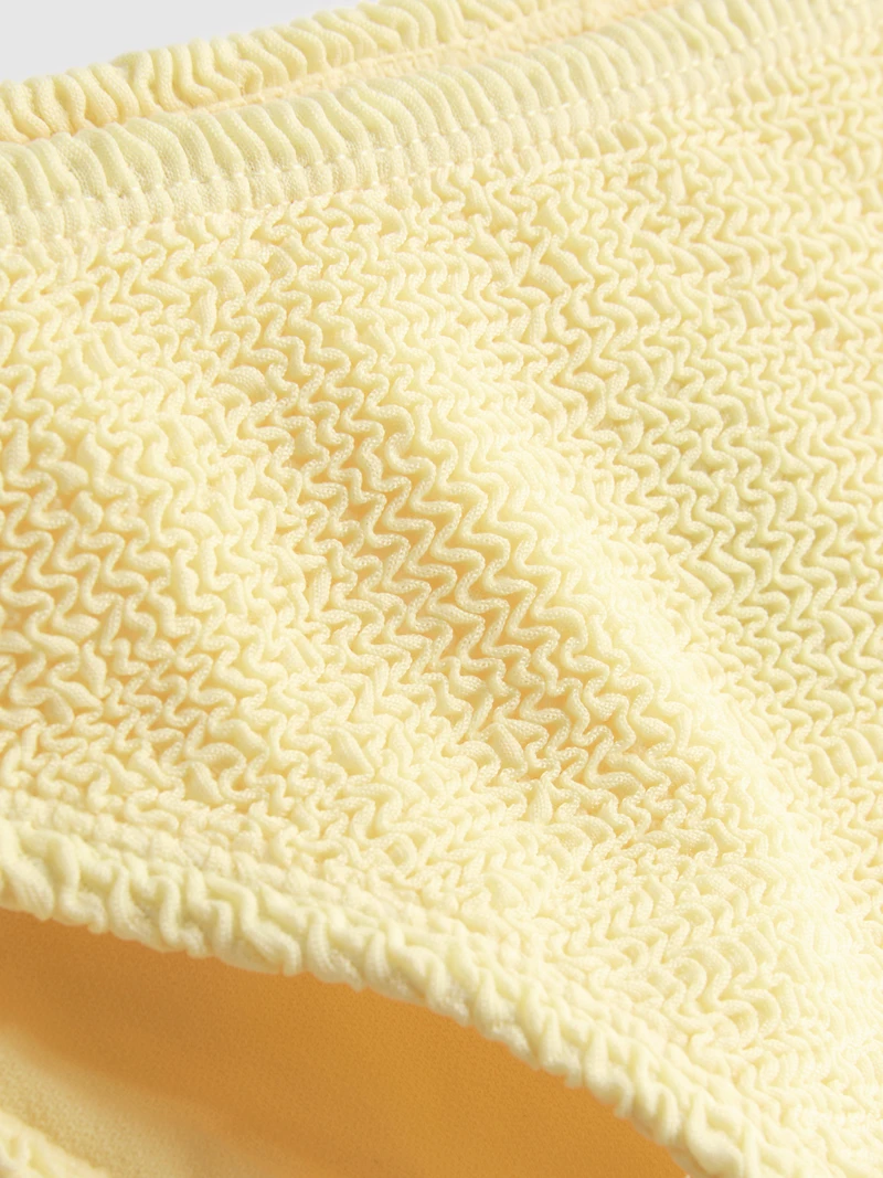 High Leg Crinkle Bikini Bottoms