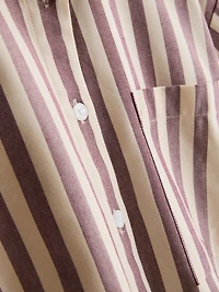 Cropped Boxy Short-Sleeve Oxford Shirt
