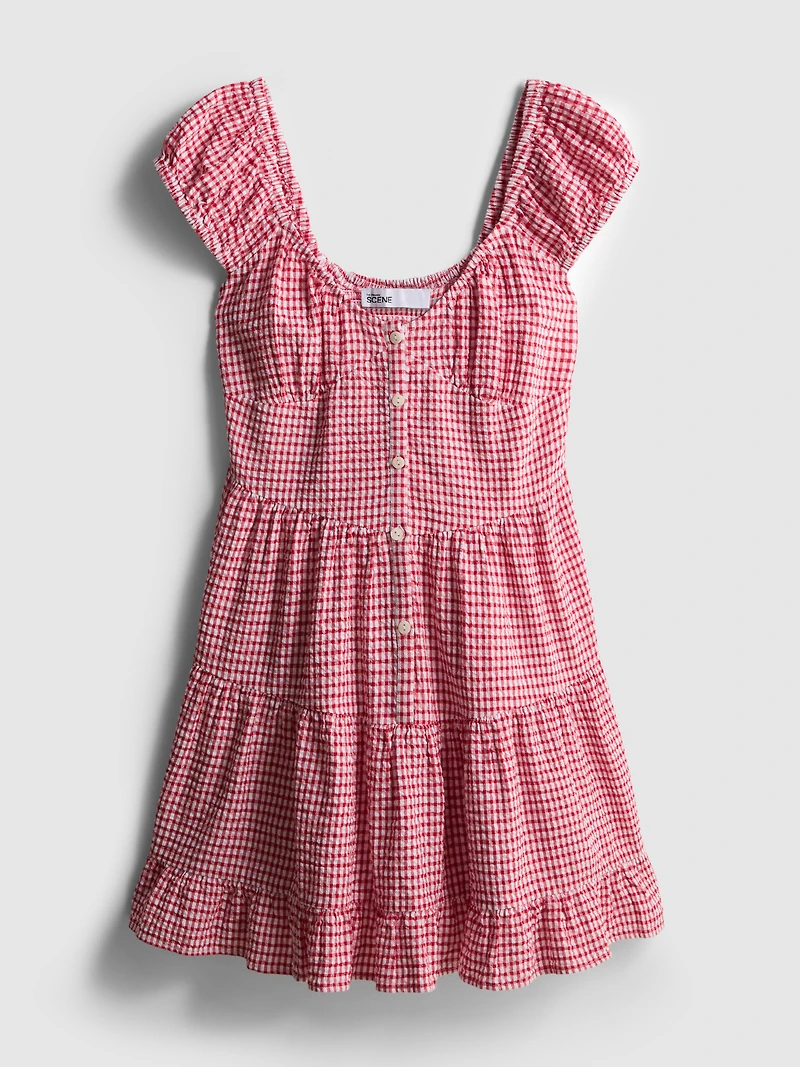 The Primark Scene | Cotton Tiered Gingham Mini Dress