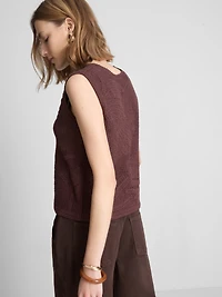 The Edit Crochet Knit Tank Top