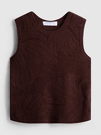 The Edit Crochet Knit Tank Top