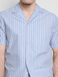 Striped Button-Up Pajama Shirt