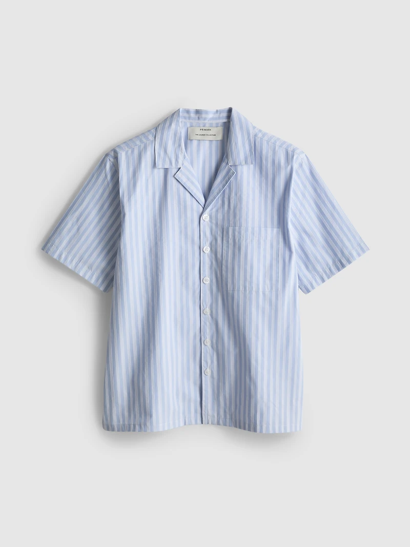 Striped Button-Up Pajama Shirt