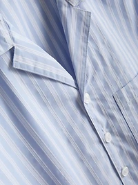 Striped Button-Up Pajama Shirt