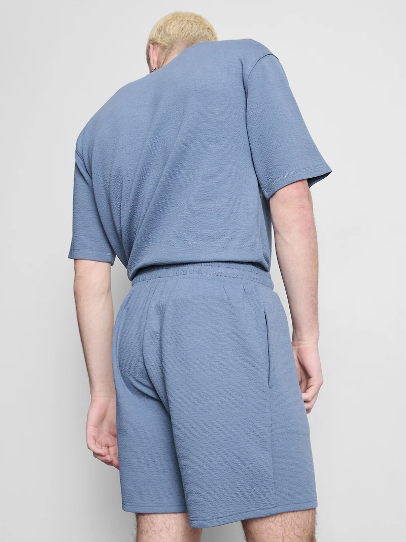 Textured Drawstring Pajama Shorts