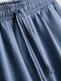 Textured Drawstring Pajama Shorts