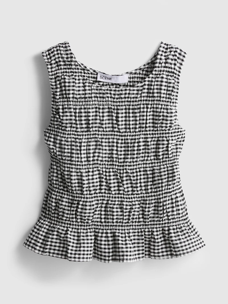 The Primark Scene | Shirred Gingham Tank Top