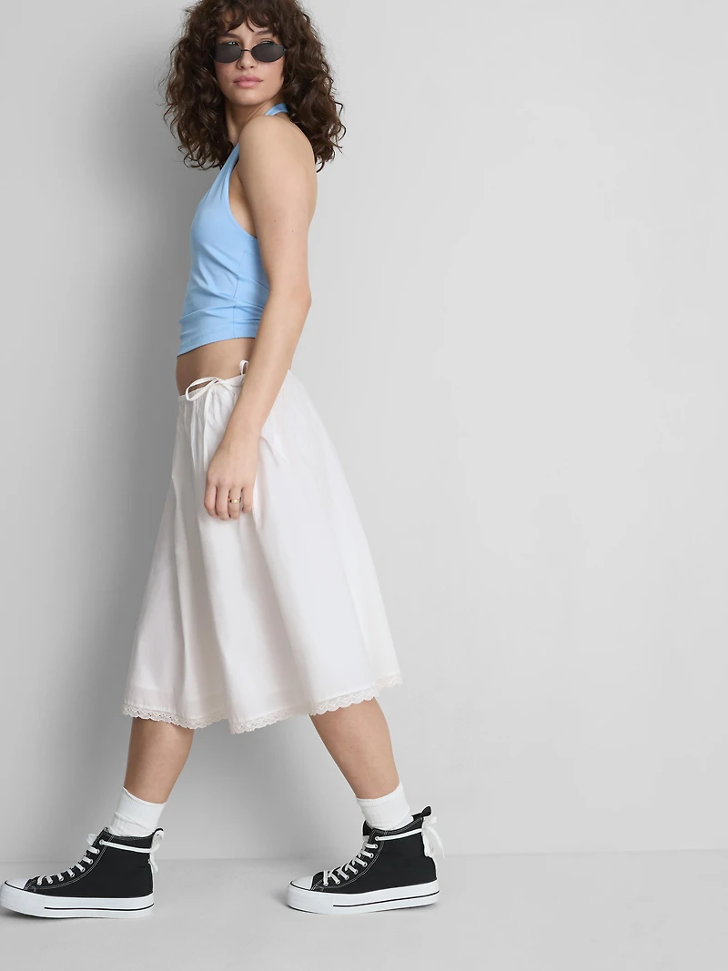 The Primark Scene | A-Line Lace Trim Midi Skirt