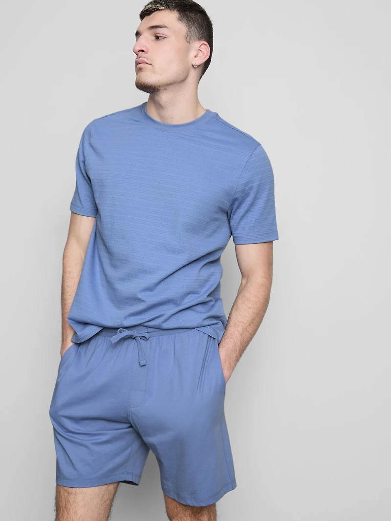 Textured Short Pajama Set