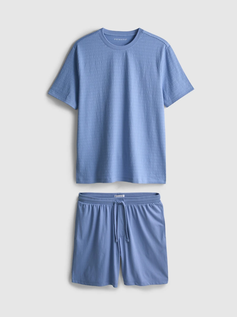 Textured Short Pajama Set