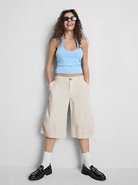 Cotton Low Rise Utility Jorts