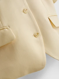 Cotton-Blend Tailored Short-Sleeve Blazer