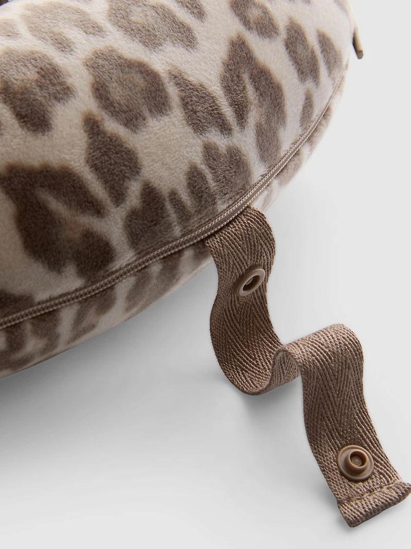 Leopard Print Memory Foam Travel Pillow