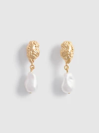 Faux Pearl Drop Earrings