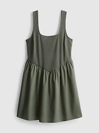 Cotton Blend Corset Mini Dress
