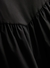 Cotton Blend Corset Mini Dress