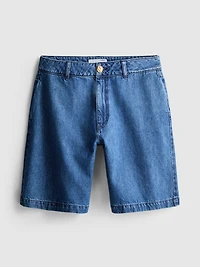 Cotton Denim Bermuda Shorts