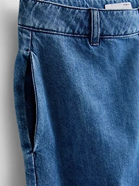 Cotton Denim Bermuda Shorts
