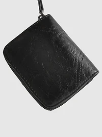 Distressed Zip-Up Purse
