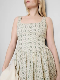 Corset Button Mini Dress