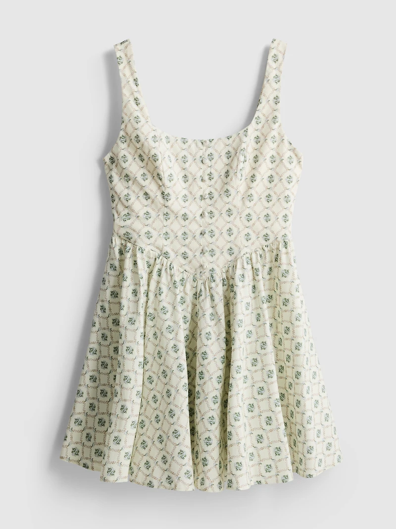 Corset Button Mini Dress