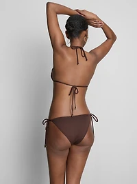 Black Crochet Triangle Bikini Top