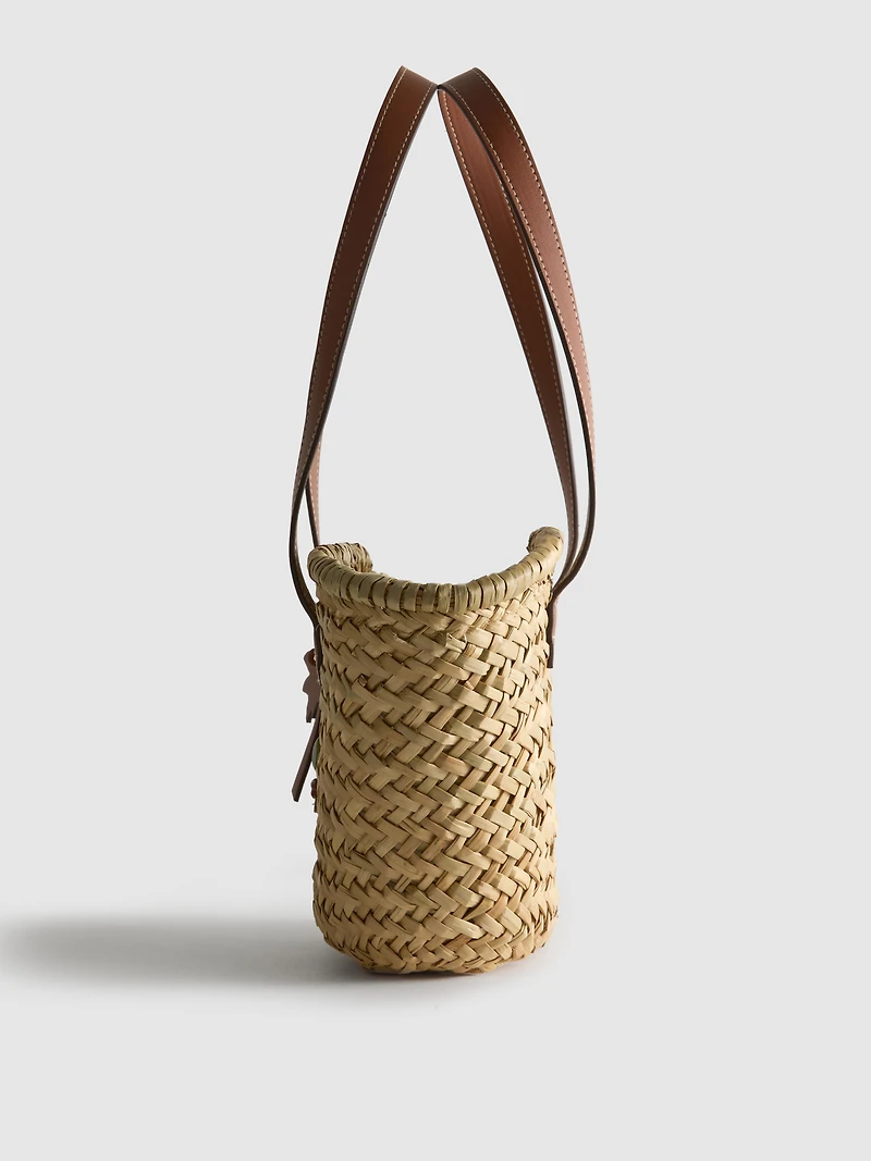 Straw Mini Bucket Bag