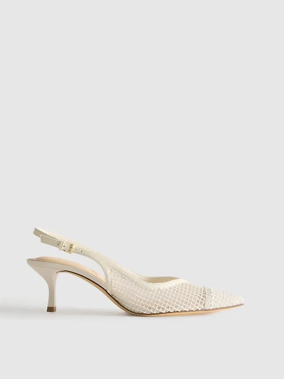 Wide-Fit Mesh Slingback Heels