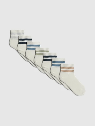 7pk Cotton Rich Quarter Sports Socks