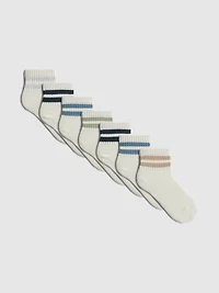 7pk Cotton Rich Quarter Sports Socks
