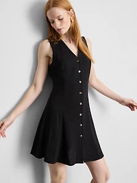 Sleeveless V-Neck Mini Dress