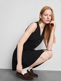 Sleeveless V-Neck Mini Dress