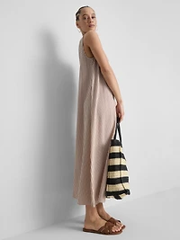 Sleeveless Trapeze Maxi Dress