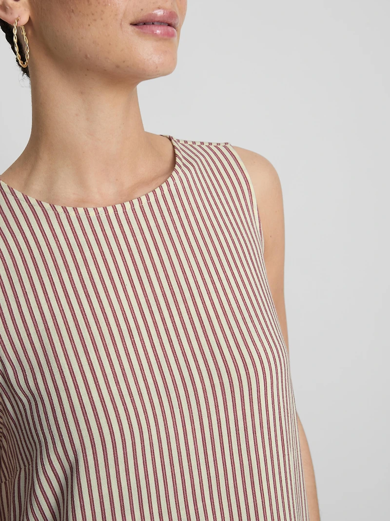 Sleeveless Trapeze Maxi Dress