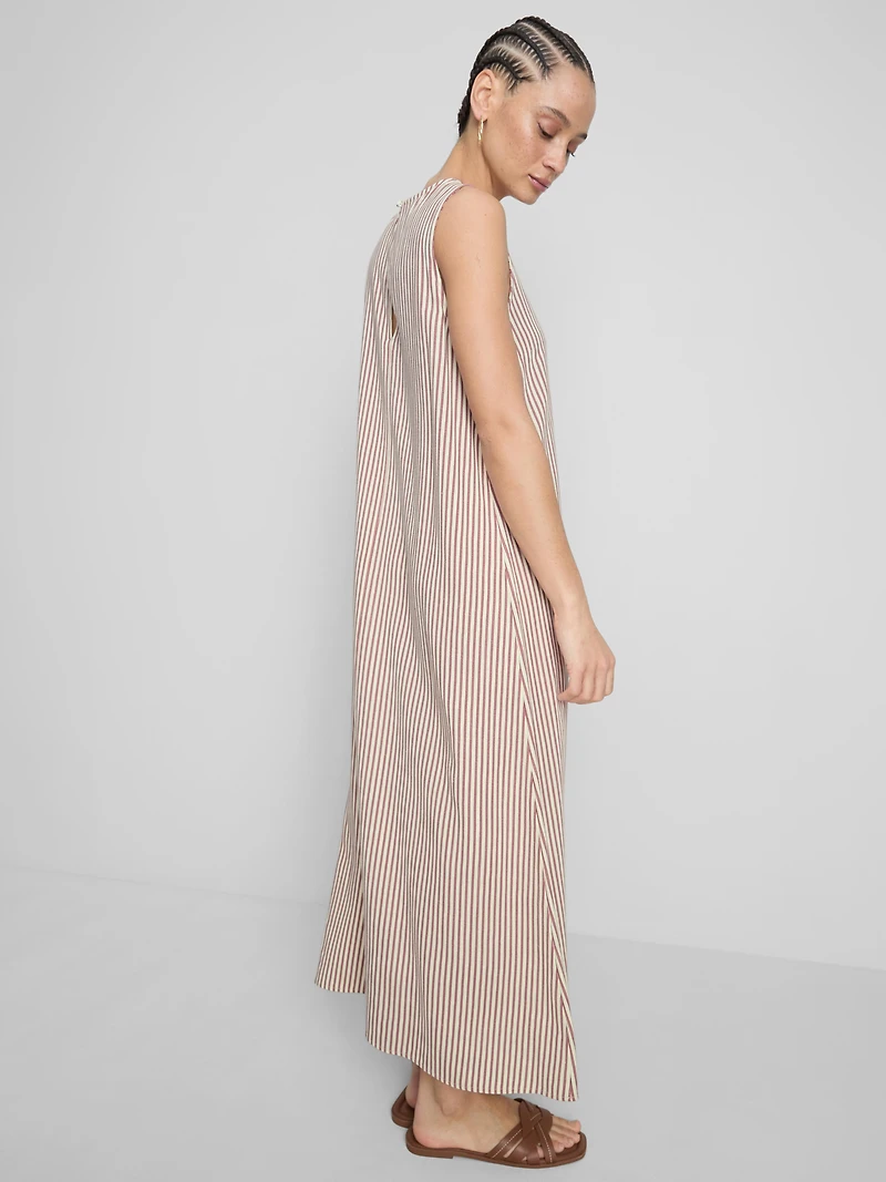 Sleeveless Trapeze Maxi Dress