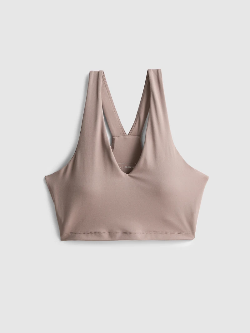 Cropped V-Neck Active Top