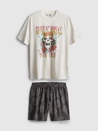 Guns N' Roses Short Pajama Set