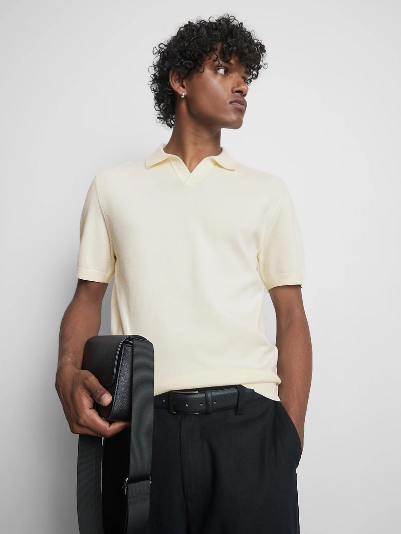 The Edit Knitted Polo Shirt
