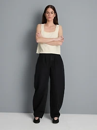 Ultimate Cotton Denim Barrel-Leg Jeans