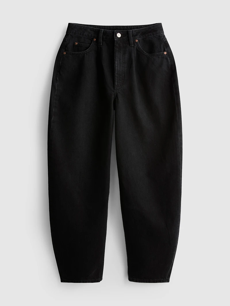 Ultimate Cotton Denim Barrel-Leg Jeans