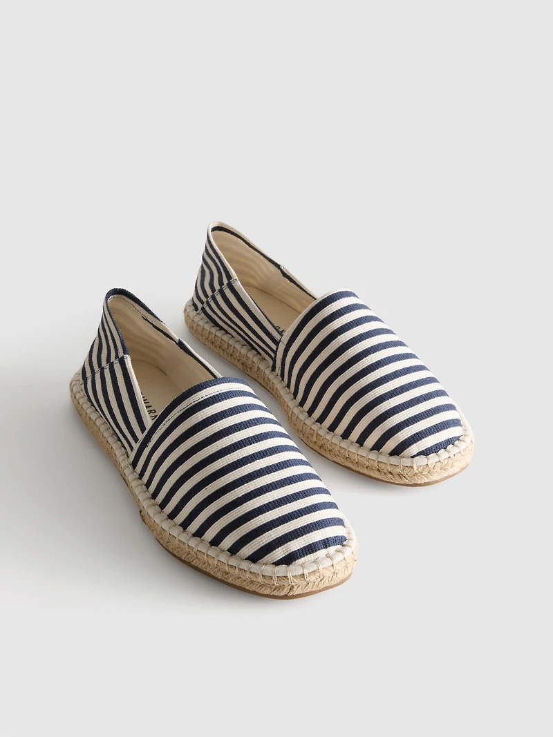 Striped Slip-On Espadrilles