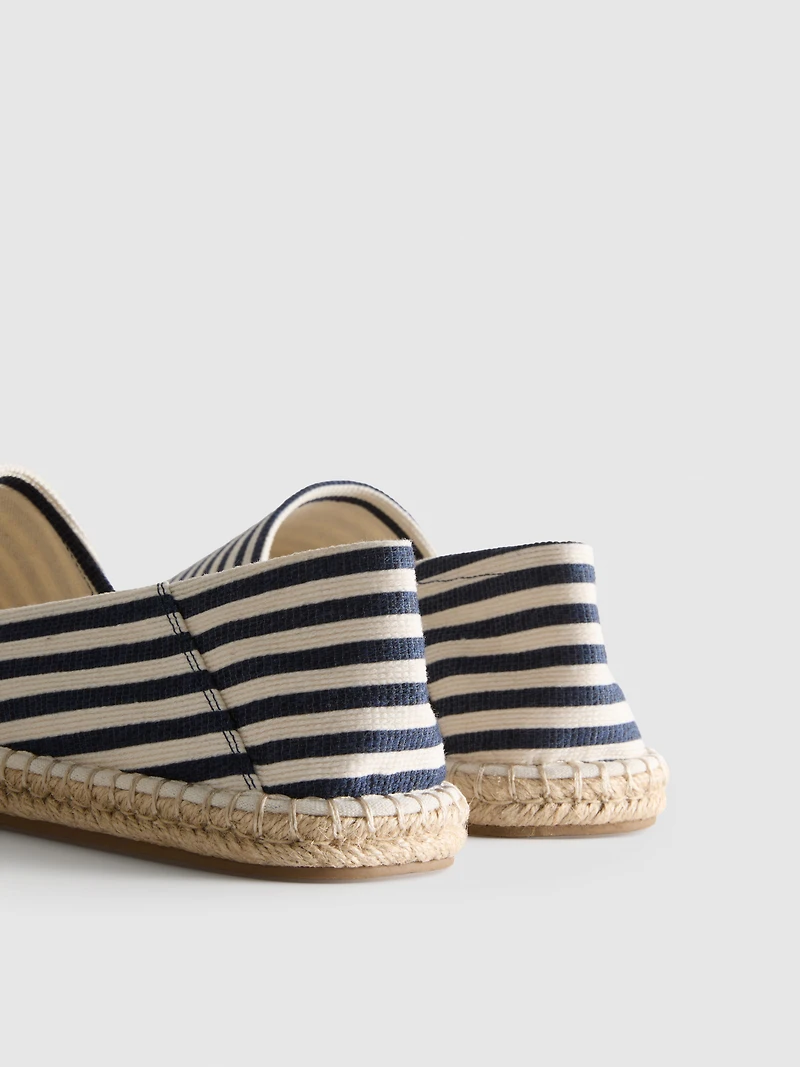 Striped Slip-On Espadrilles