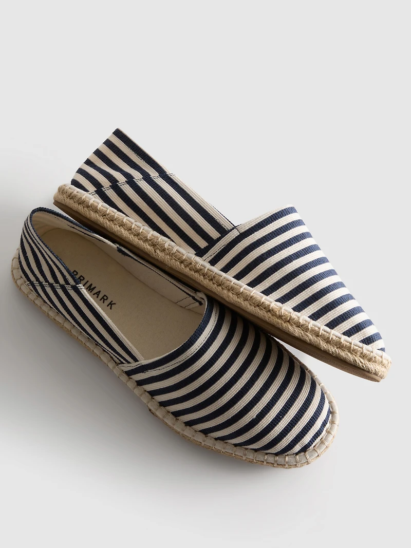 Striped Slip-On Espadrilles
