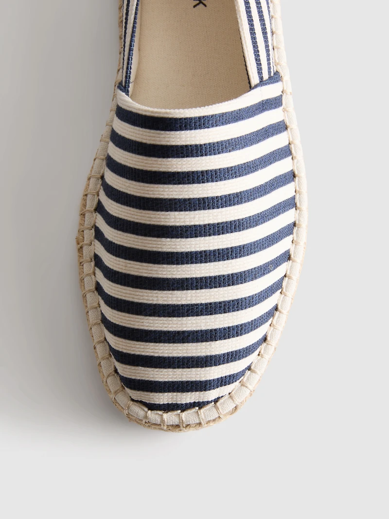 Striped Slip-On Espadrilles