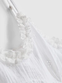 Love To Lounge Woven Ruffle Cami Top