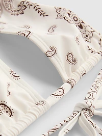 Bandana-Print Halter-Neck Bikini Top
