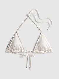 High-Shine Pearl Triangle Bikini Top