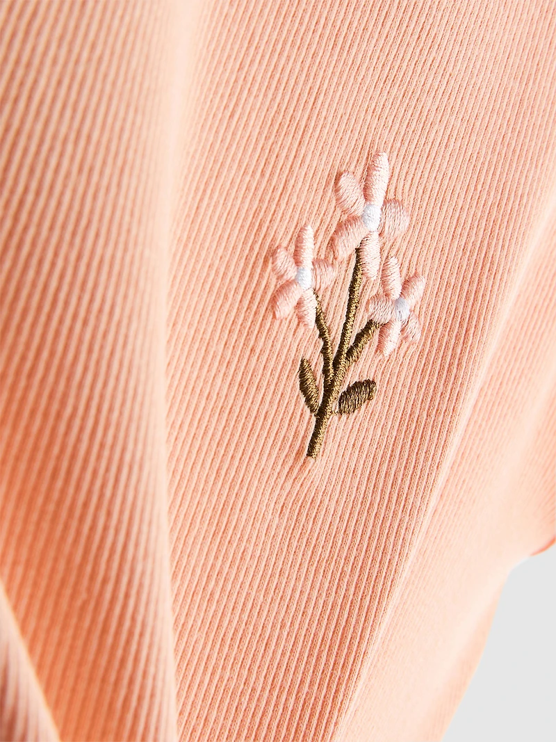 7-15yrs | Embroidered Ribbed Tank