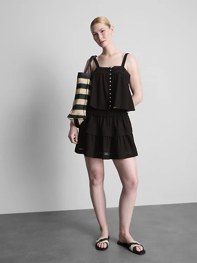 Cotton-Blend Lace Rara Top